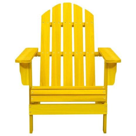 Tuinstoel Adirondack massief vurenhout geel 2