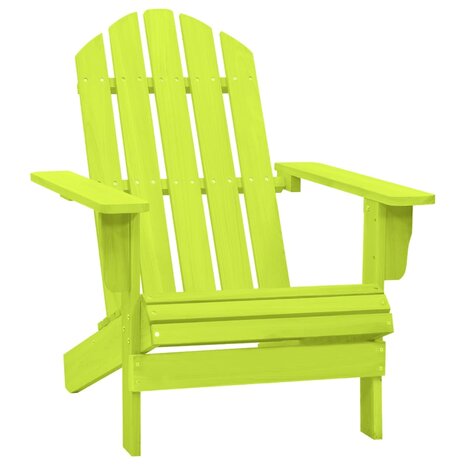 Tuinstoel Adirondack massief vurenhout groen 1
