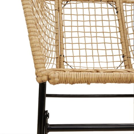 Tuinstoel bruin poly rattan 2 st 8