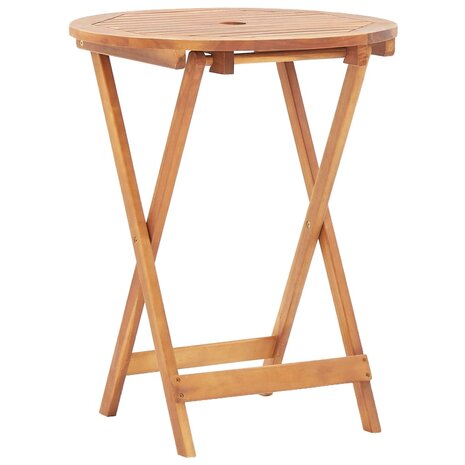 3-delige Bistroset stof en massief hout crèmewit 5