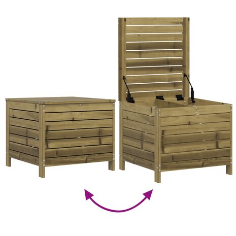 Tuinvoetenbank 62x63,5x53,5 cm geïmpregneerd grenenhout 7