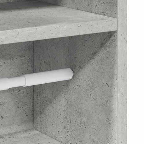 Badkamerkast met rolhouder 20,5x22x90 cm betongrijs 9