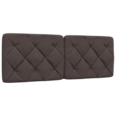 Hoofdbordkussen 120 cm stof donkerbruin 1