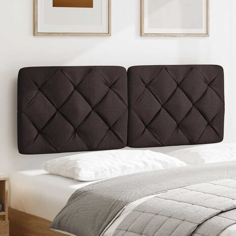 Hoofdbordkussen 120 cm stof donkerbruin 3