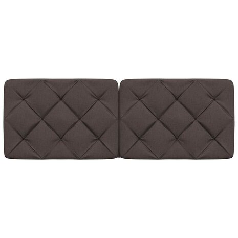 Hoofdbordkussen 120 cm stof donkerbruin 4