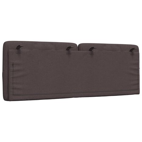 Hoofdbordkussen 120 cm stof donkerbruin 6
