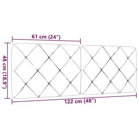 Hoofdbordkussen 120 cm stof donkerbruin 9