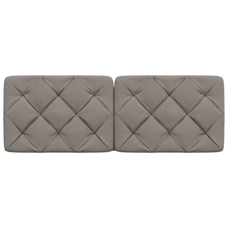 Hoofdbordkussen 120 cm stof taupe 4