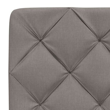 Hoofdbordkussen 120 cm stof taupe 7