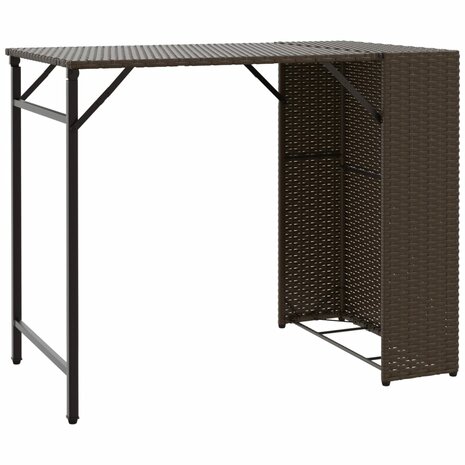 5-delige Tuinset inklapbaar poly rattan bruin  4