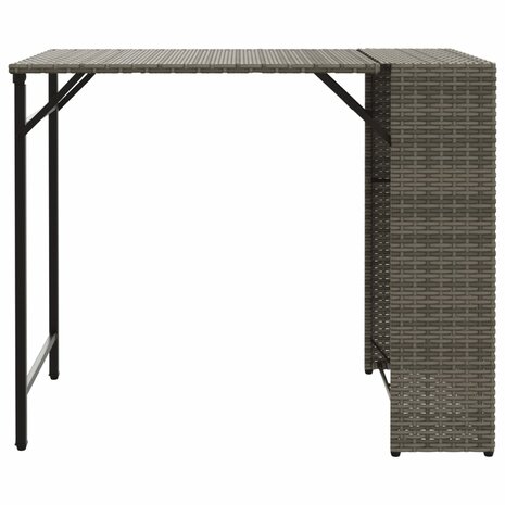 5-delige Tuinset inklapbaar poly rattan grijs  5