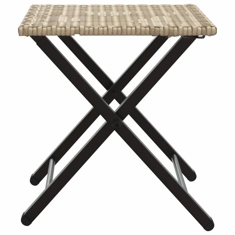 5-delige Tuinset inklapbaar poly rattan beige  7