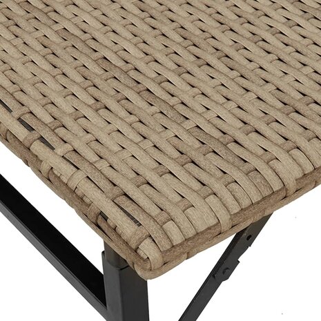 5-delige Tuinset inklapbaar poly rattan beige  9