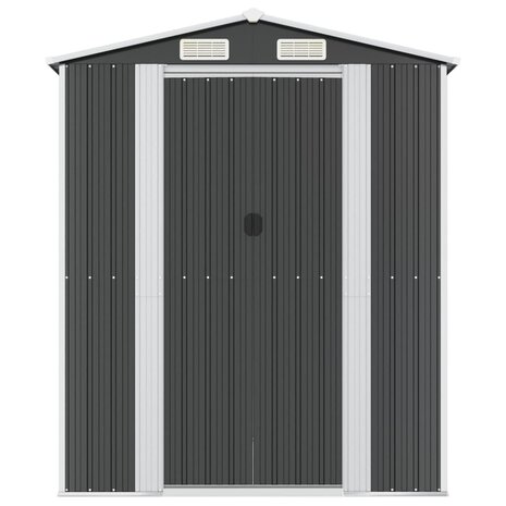 Tuinschuur 192x191x223 cm gegalvaniseerd staal antracietkleurig 3