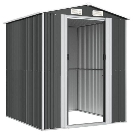 Tuinschuur 192x191x223 cm gegalvaniseerd staal antracietkleurig 4