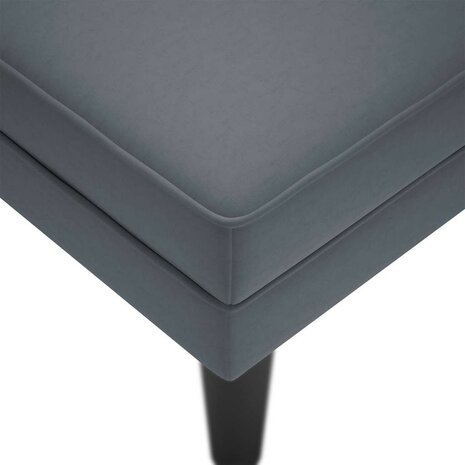 Chaise longue met kussen&rechterarmleuning fluweel donkergrijs 7