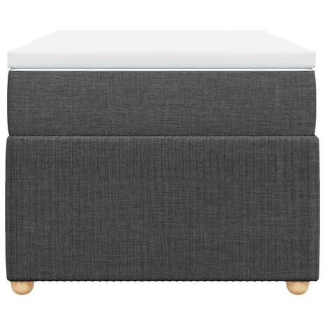 Boxspring met matras stof donkergrijs 80x200 cm 4