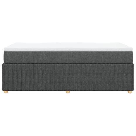 Boxspring met matras stof donkergrijs 80x200 cm 5