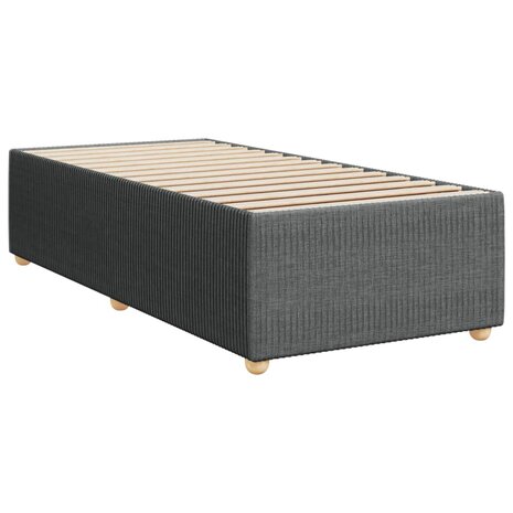 Boxspring met matras stof donkergrijs 80x200 cm 7