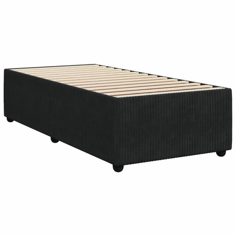 Boxspring met matras fluweel zwart 80x200 cm 5