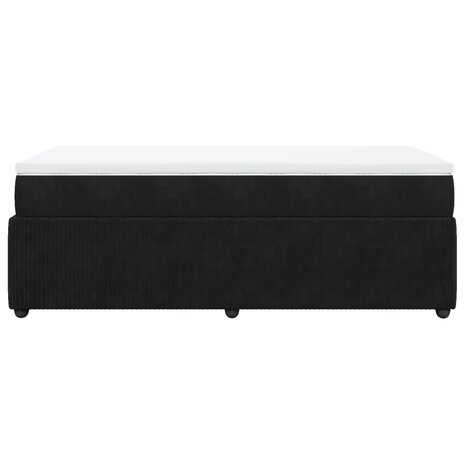 Boxspring met matras fluweel zwart 80x200 cm 8
