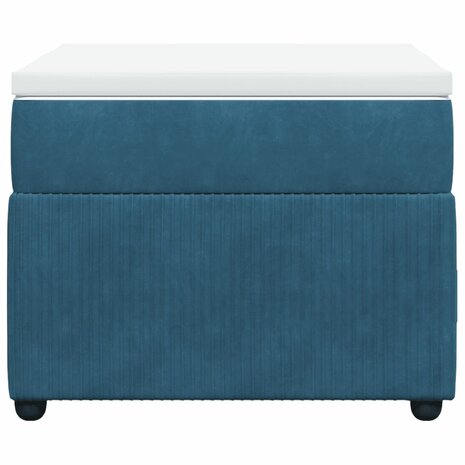Boxspring met matras fluweel donkerblauw 80x200 cm 4