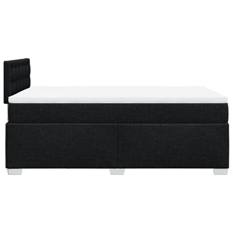 Boxspring met matras stof zwart 120x200 cm 5