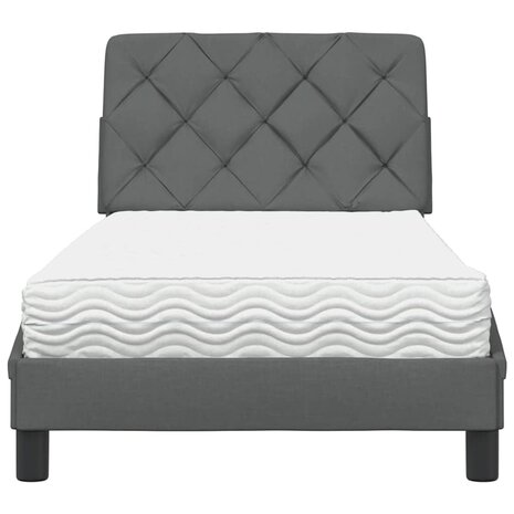 Bed met matras stof donkergrijs 80x200 cm 5