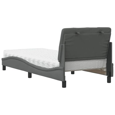 Bed met matras stof donkergrijs 80x200 cm 7