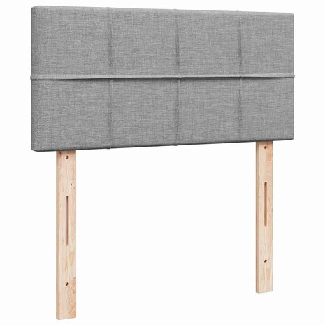 Bed met matras 90x200 cm stof lichtgrijs 9