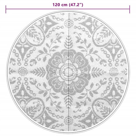 Buitenkleed ARAKIL Ø120 cm polypropeen roze 6