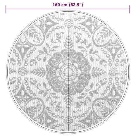 Buitenkleed ARAKIL Ø160 cm polypropeen roze 6