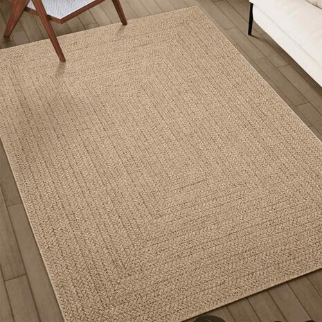Vloerkleed ZIZUR binnen en buiten 60x110 cm jute look 3