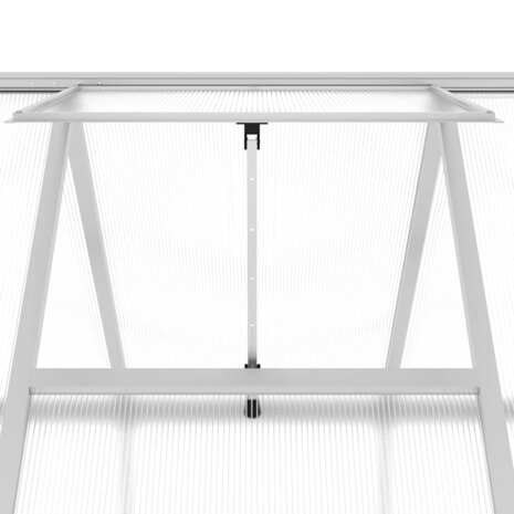 Tuinkas met basisframe 224x169x202 cm aluminium zilverkleurig 9