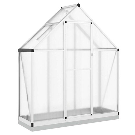 Tuinkas met basisframe 169x58x202 cm aluminium zilverkleurig 2
