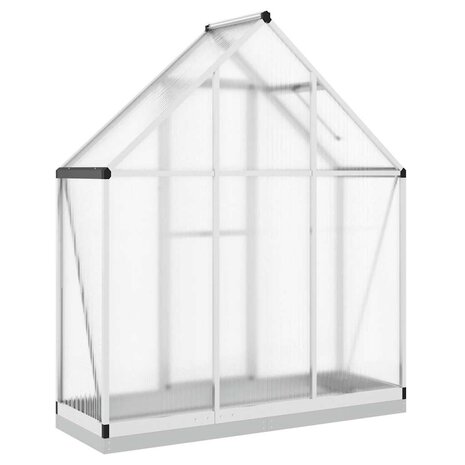 Tuinkas met basisframe 169x58x202 cm aluminium zilverkleurig 5