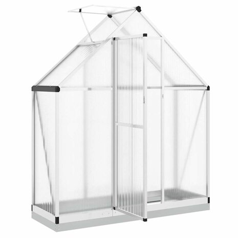 Tuinkas met basisframe 169x58x202 cm aluminium zilverkleurig 6