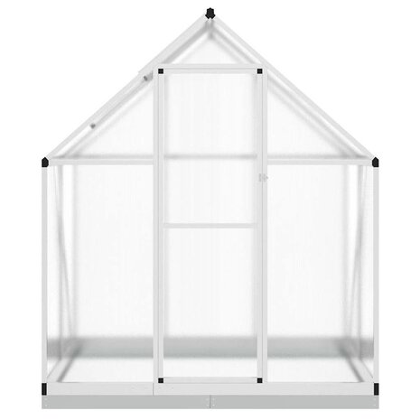 Tuinkas met basisframe 169x114x202 cm aluminium zilverkleurig 3