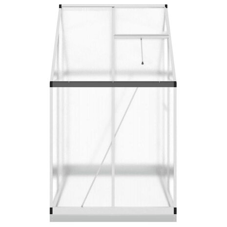 Tuinkas met basisframe 169x114x202 cm aluminium zilverkleurig 4