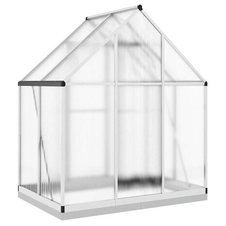 Tuinkas met basisframe 169x114x202 cm aluminium zilverkleurig 5