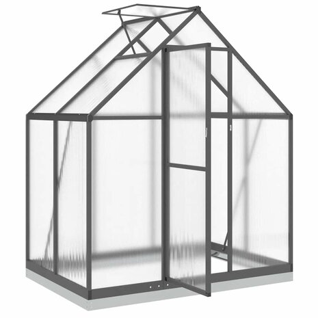 Tuinkas met basisframe 169x114x202 cm aluminium antracietkleur 6