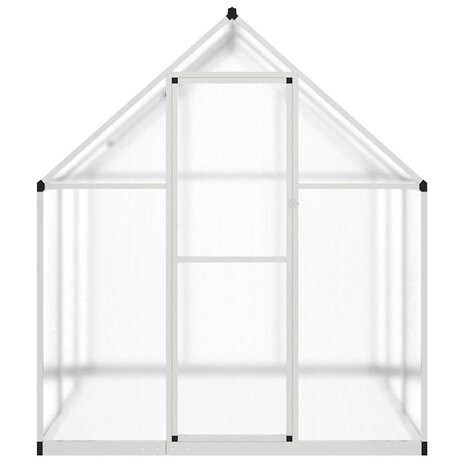 Tuinkas met basisframe 169x169x195 cm aluminium zilverkleurig 3