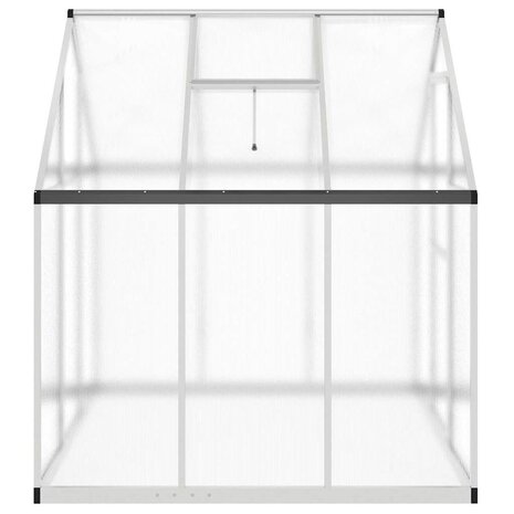 Tuinkas met basisframe 169x169x195 cm aluminium zilverkleurig 4