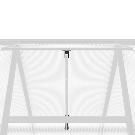 Tuinkas met basisframe 169x169x195 cm aluminium zilverkleurig 9