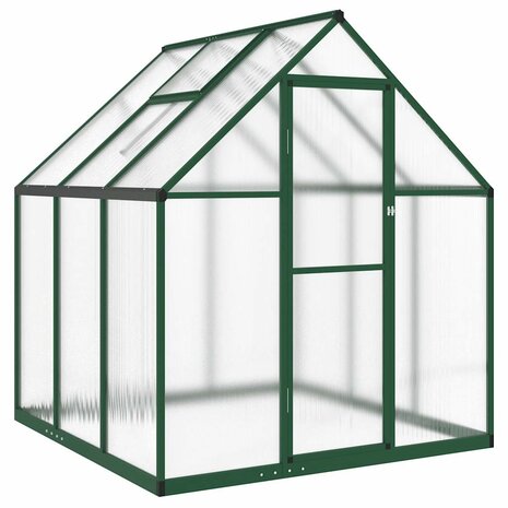 Tuinkas met basisframe 169x169x195 cm aluminium groen 2