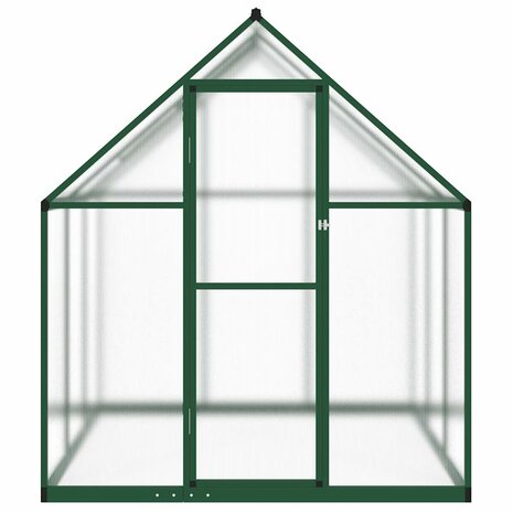 Tuinkas met basisframe 169x169x195 cm aluminium groen 3