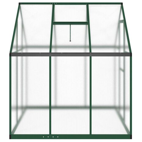 Tuinkas met basisframe 169x169x195 cm aluminium groen 4