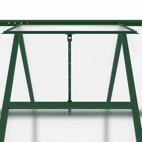 Tuinkas met basisframe 169x169x195 cm aluminium groen 7