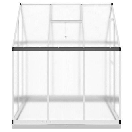 Tuinkas met basisframe 169x169x202 cm aluminium zilverkleurig 4