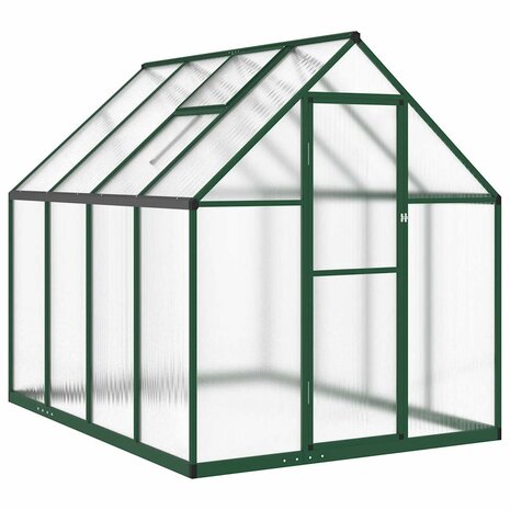 Tuinkas met basisframe 224x169x195 cm aluminium groen 2